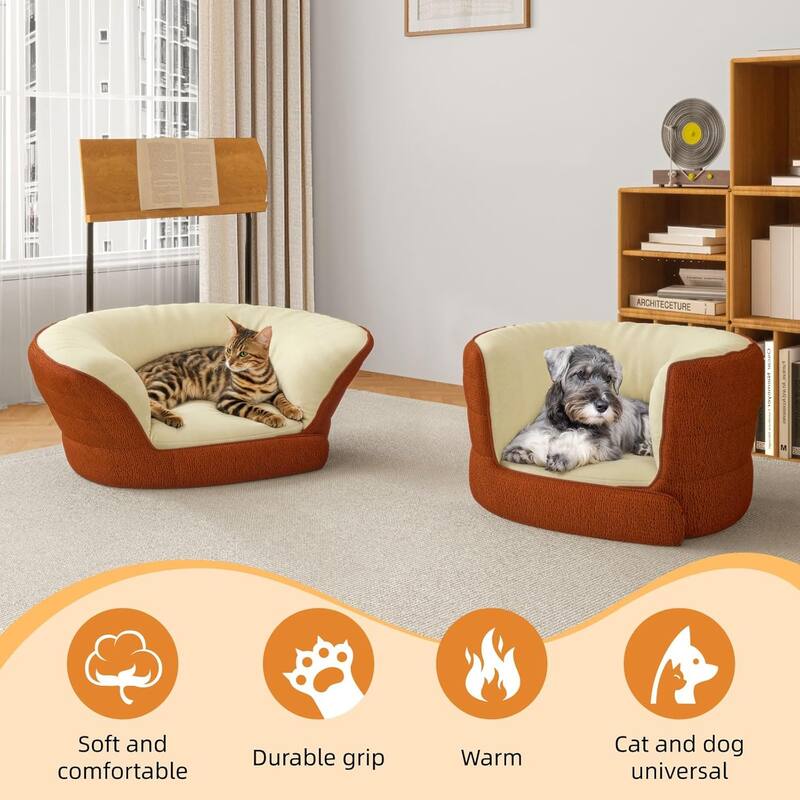 WOWMAX High Sides Deep Sleep Calming Dog Bed for Small Dogs