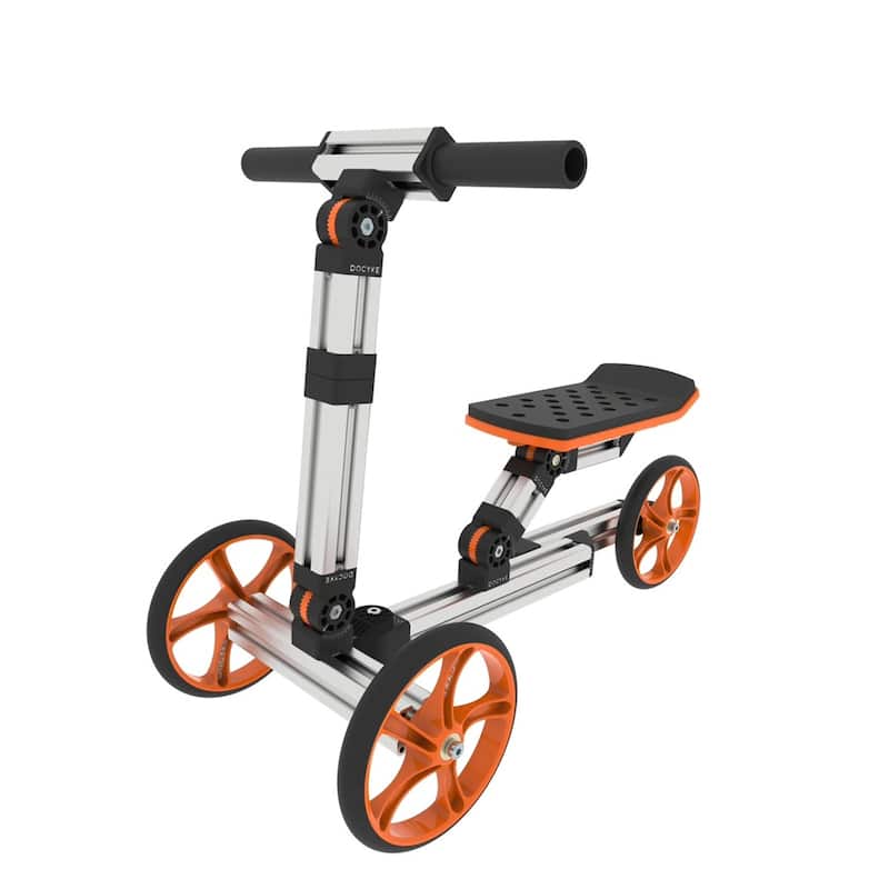 Kids Balance Bike And Scooter Kit Silver Modular Outdoor Toy - 28.74" L x 12.99" W x 20.87" H - Silver