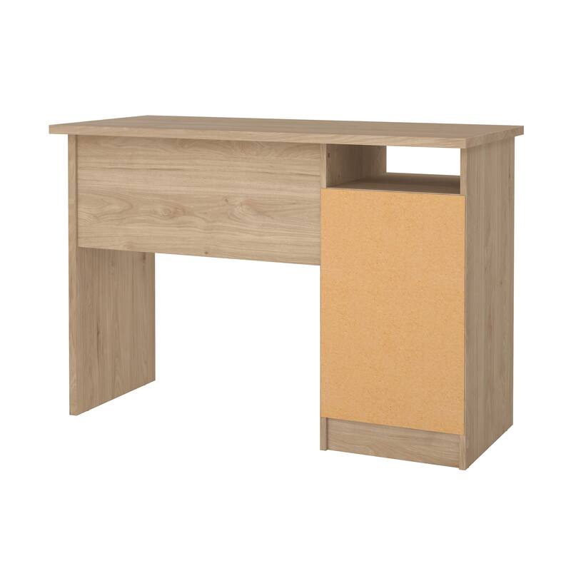 Porch & Den Wes Home Office Writing Desk with 3 Drawers and Open Shelf