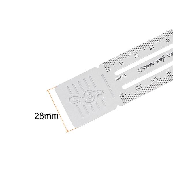 Bookmark Measuring Straight Ruler Both Sides Scale Bookmark Measuring Tool - Bed Bath ...