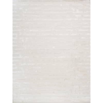 Pasargad Home Edgy Hand-Tufted Bsilk & Wool Area Rug