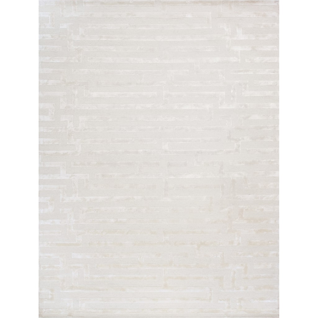 Pasargad Home Edgy Hand-Tufted Bsilk & Wool Area Rug