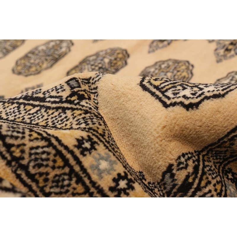 ECARPETGALLERY Hand-knotted Finest Peshawar Bokhara Ivory Wool Rug - 9'3 x 11'10