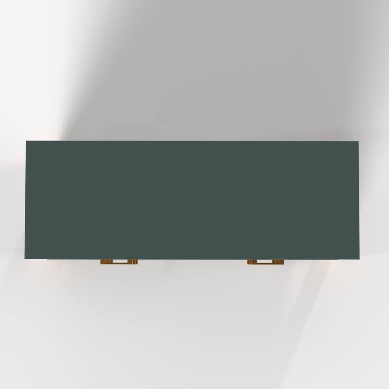 GDFStudio - Olive Haven Modern Wooden 6-Drawer Double Dresser with Solid Wood Legs