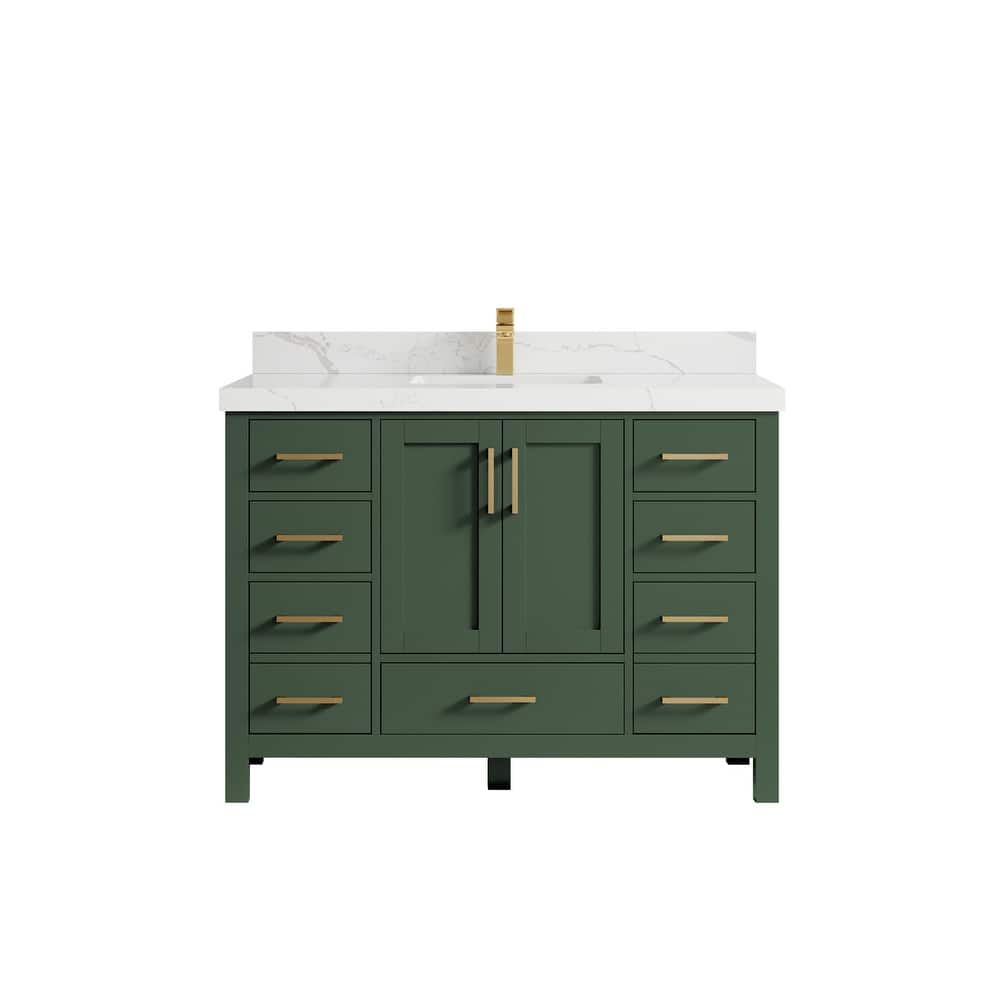 Willow Collection 48 in. W x 22 in. D Malibu Single Sink Bathroom Vanity with Countertop