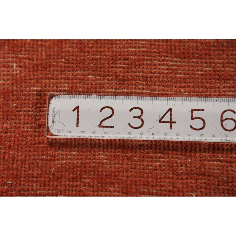 Orange Gabbeh Modern Rug Handmade Bedroom Wool Carpet - 4'0" x 6'0"