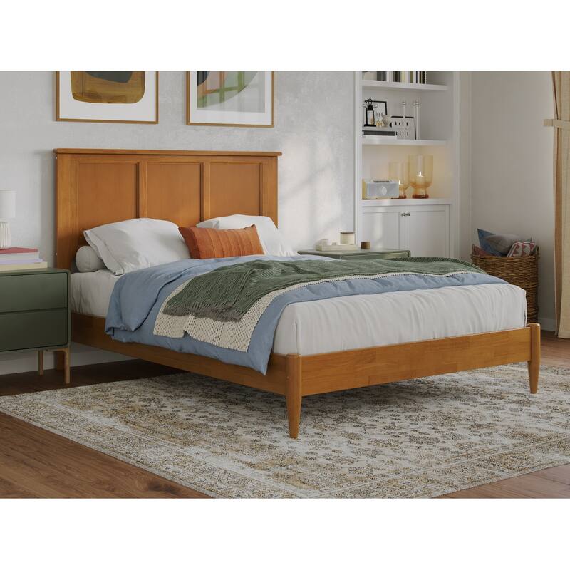 Charlotte Solid Wood Low Profile Platform Bed - Light Toffee - Full