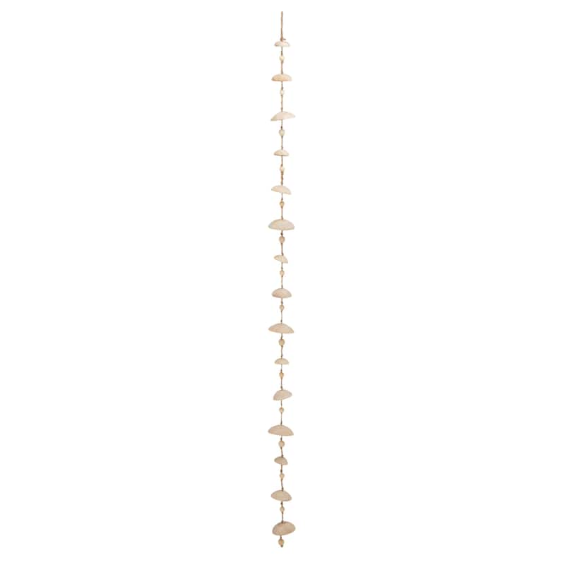 Paulownia Wood Garland with Jute Cord - 3.74"L x 3.74"W x 72.0"H
