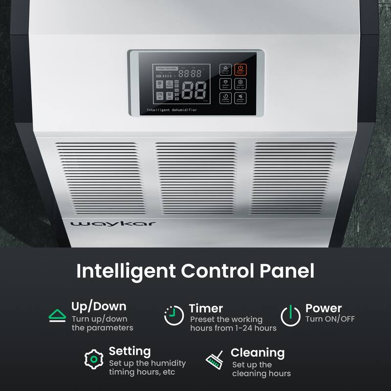 Waykar 216 Pints Commercial Dehumidifier for Space up to 8500 Sq. Ft