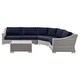 preview thumbnail 23 of 41, Conway Outdoor Patio Wicker Rattan 5-Piece Sectional Sofa Furniture Set
