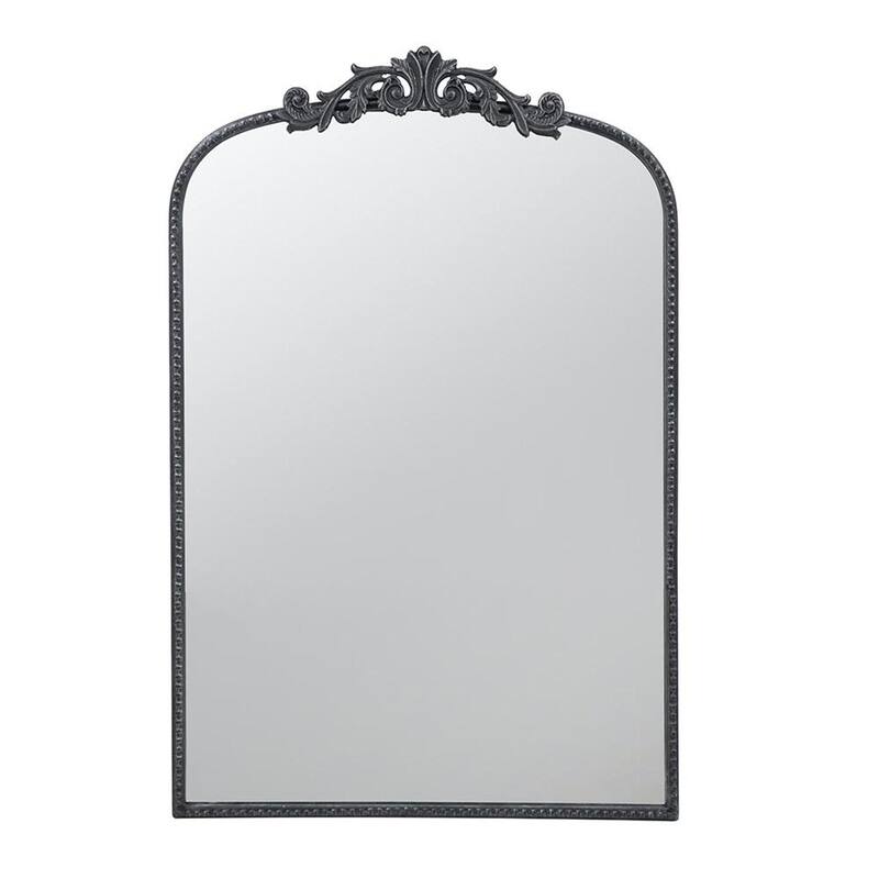 HomeRoots 36" Black Arch Iron Framed Accent Mirror - 24' X '36' X '1.5