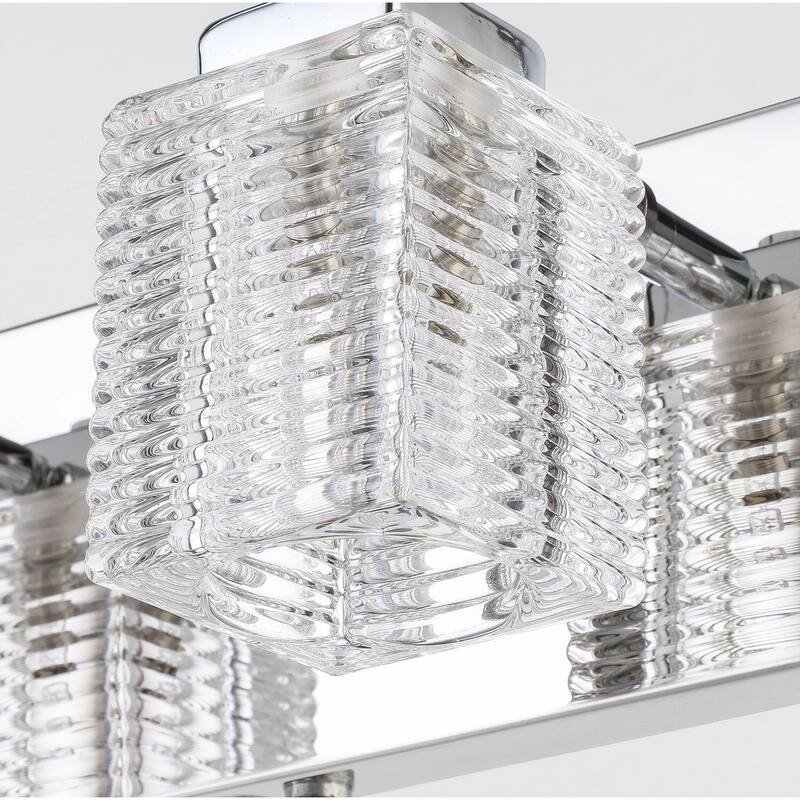 4 Lights Glass Vanity Wall Sconce For Bathroom