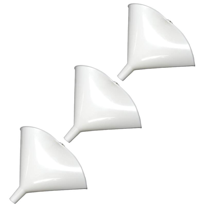 Chef Craft 5" Plastic Folding Funnel - Folds for Easy Storage, Great for Liquids & Powders - 3 Pack