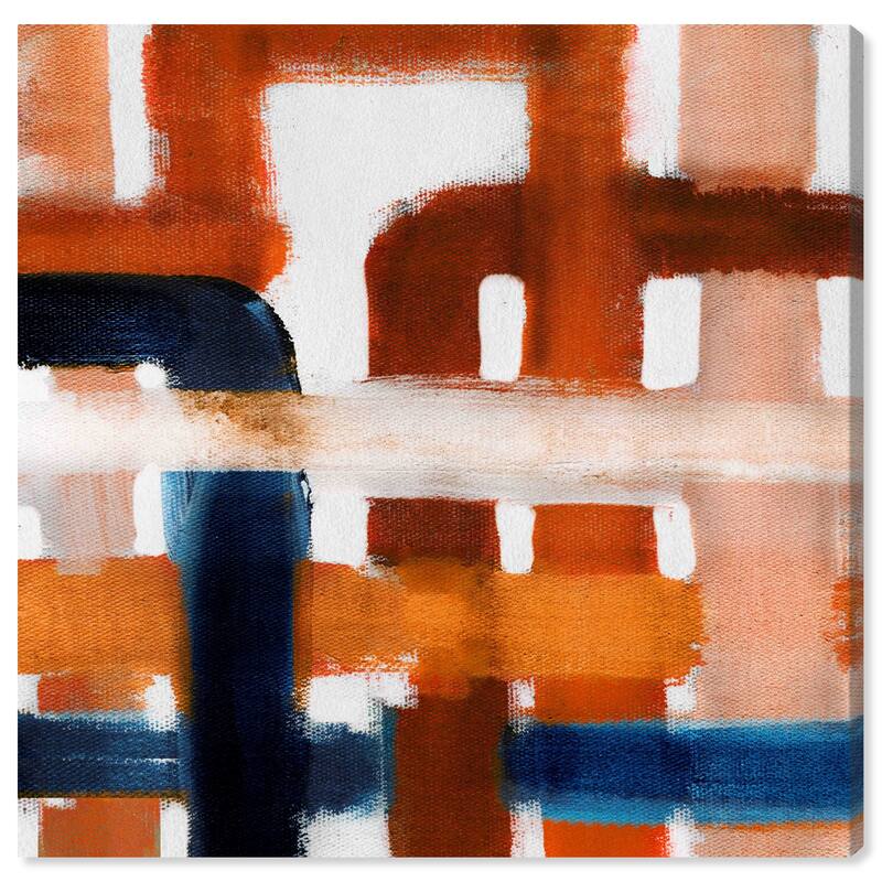 Wynwood Studio Canvas Abstract Burnt and Rusted Orange and Modern & Contemporary Wall Art Canvas Print
