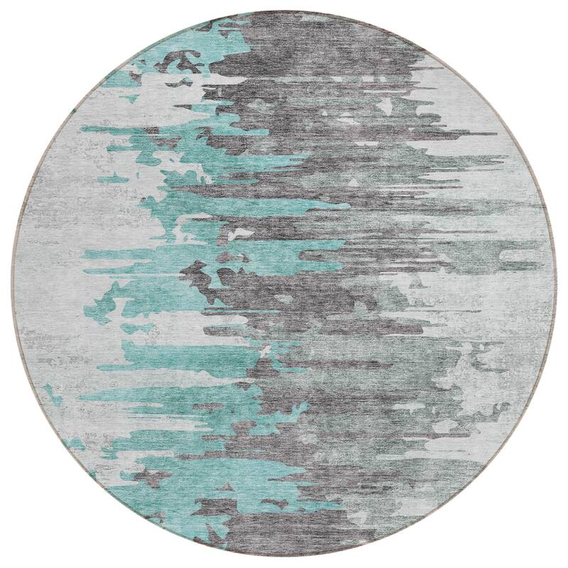 HomeRoots Abstract Transitional Rectangle Outdoor Rug