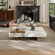 preview thumbnail 9 of 29, 43" Mid Century Modern Square Coffee Table, Carbon Steel Legs
