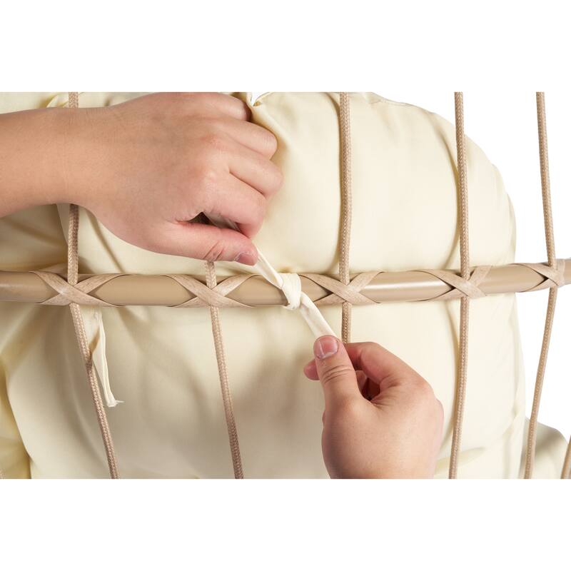 Rattan Egg Hanging Chair with Cushion