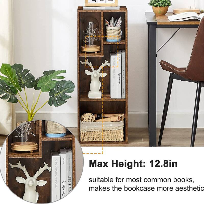Bookshelves and Bookcases Set of 2, Floor Standing 4 Tier Display Storage Shelves, Tall Bookcase Shelf Storage Organizer