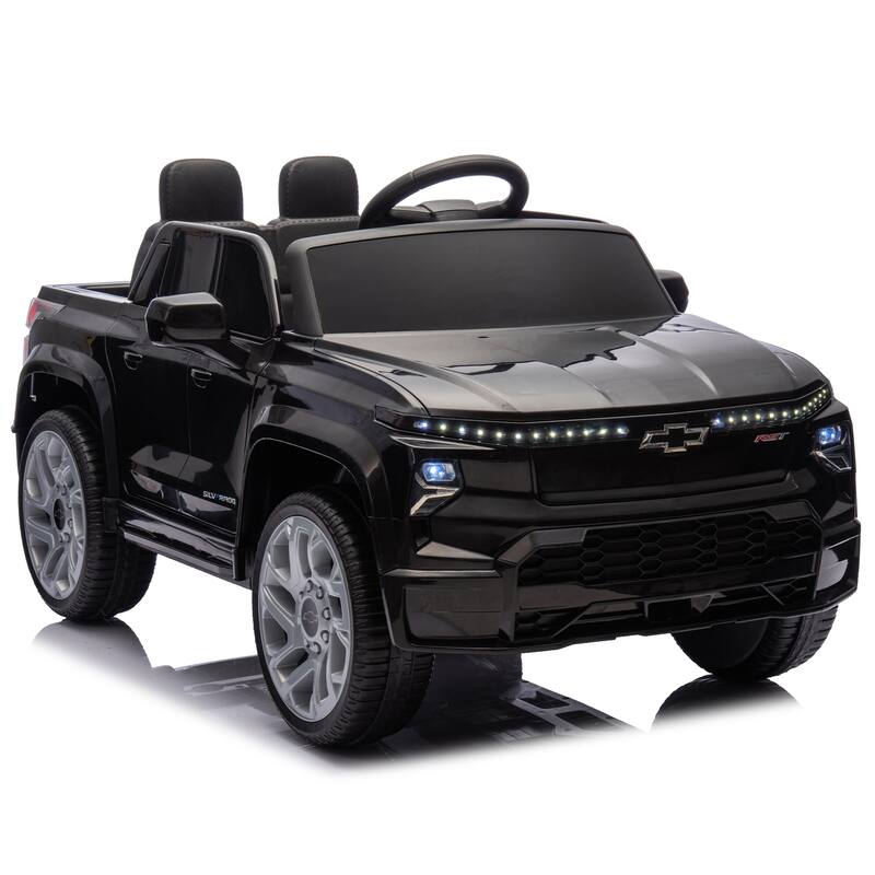 24V Licensed Chevrolet Silverado Kids Ride-On Car with Remote Control, Bluetooth, LED Lights, MP3 鈥?For Ages 2-5