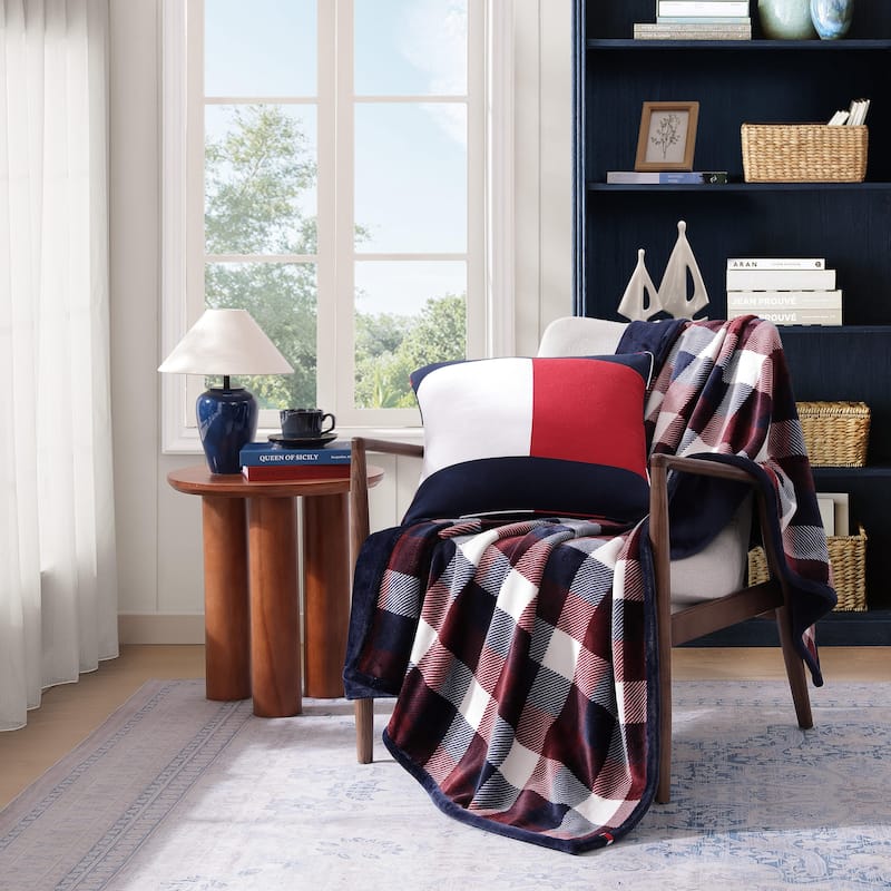 Tommy Hilfiger Iconic Reversible Throw Blanket