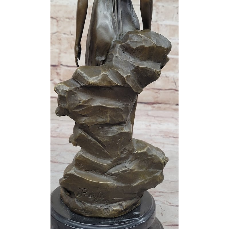 Greek Bronze Marble Art Goddess Wisdom Athena Statue Sculpture Mythology Figure