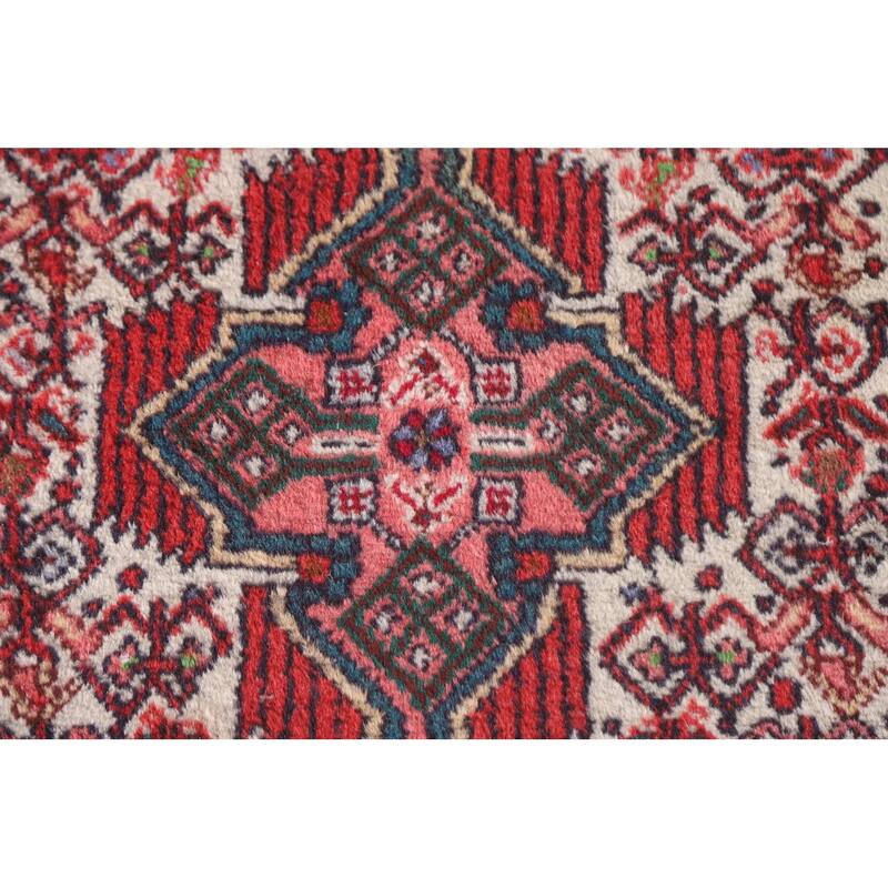 Hamedan Persian Vintage Runner Rug Hallway Hand-knotted Wool Carpet - 2'5"x 6'6"