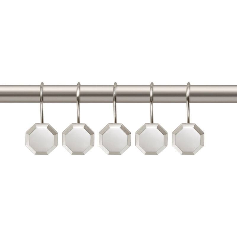 Utopia Alley Shower Rings, Shower Curtain Rings for Bathroom, Rustproof Zinc Shower Curtain Hooks Rings, Set of 12