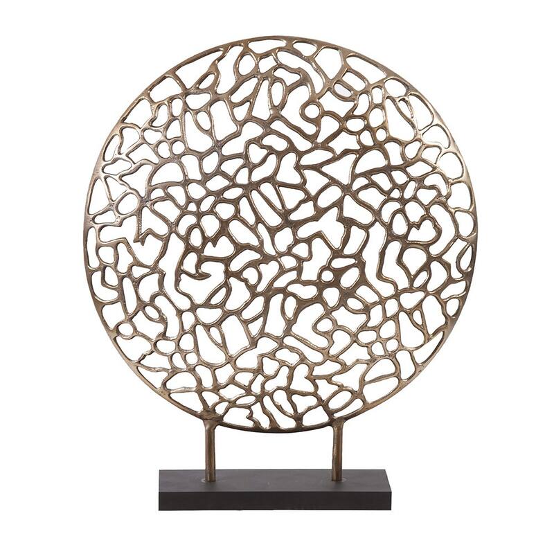 HomeRoots Bronze and Black Abstract Coral Sculpture - 17' X '19' X '3