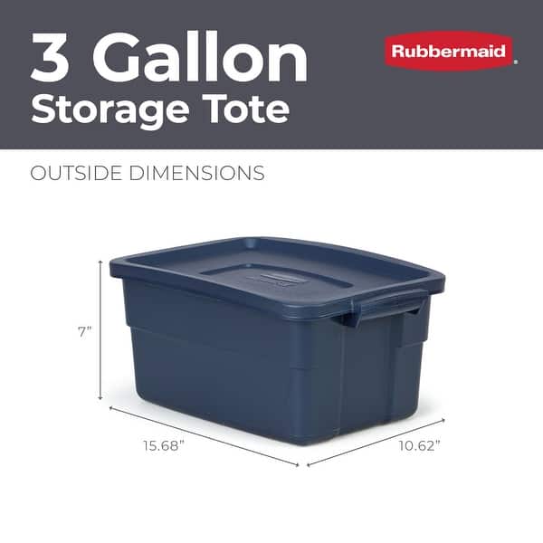 dimension image slide 2 of 12, Rubbermaid Roughneck Storage Totes