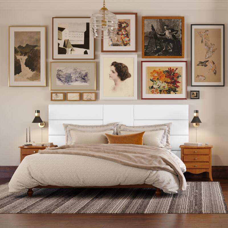 Jaxx Panelist Modern Padded Headboard in Premium Vegan Leather - Set of 4 Panels