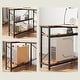 preview thumbnail 53 of 113, Small L Shaped Desk with Storage Shelves Corner Computer Desk