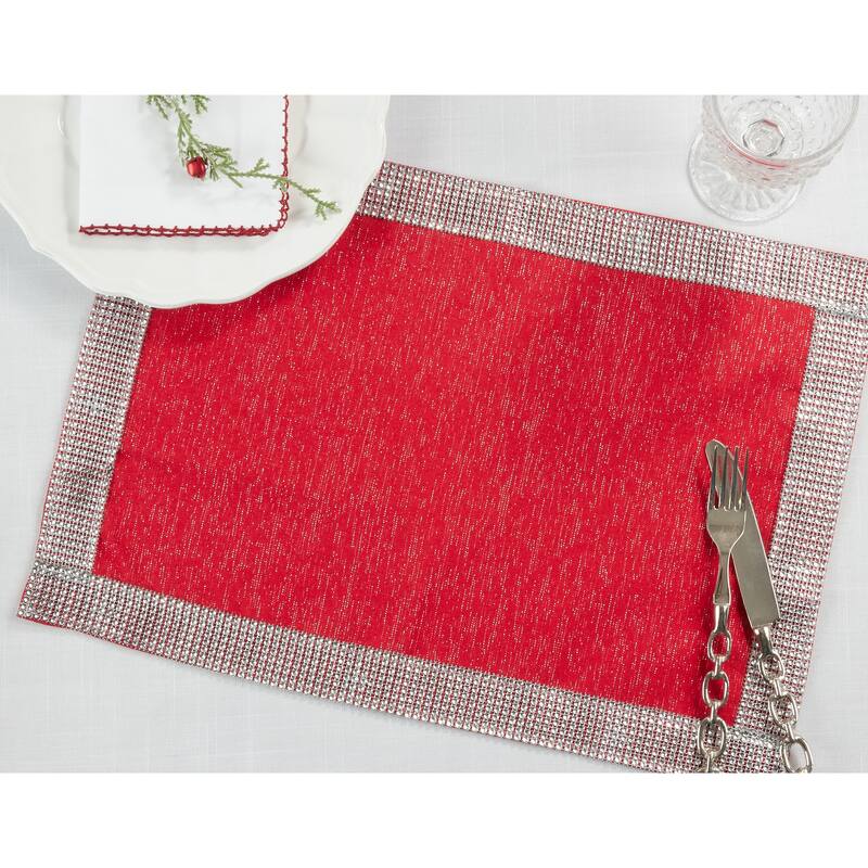 Jeweled Border Design Placemat - set of 4 pcs