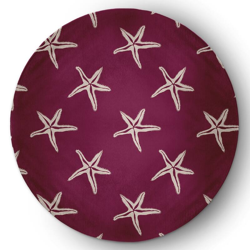Starfish Beach Style Chenille Area Rug