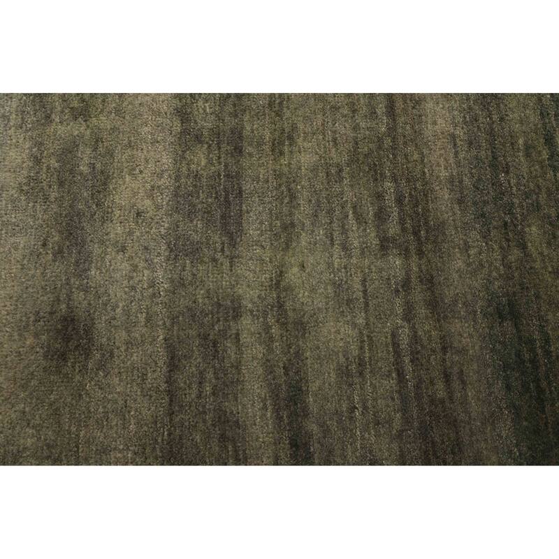 ECARPETGALLERY Hand-knotted Pak Finest Gabbeh Dark Green Wool Rug - 5'3 x 7'10