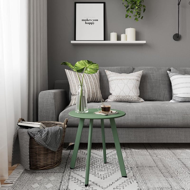 18" or 28" Round Outdoor Side Table End Table Coffee Table