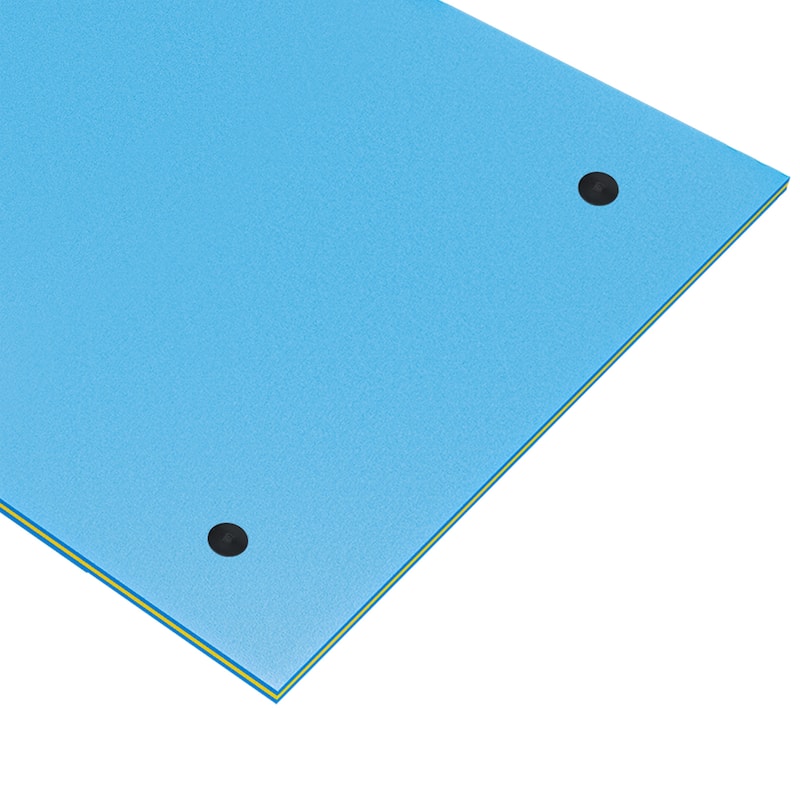 3 Layer Blue Outdoor Floating Water Pad Foam Mat 12'x6'Tear Proof Pool Water Mat XPE Floating Island - 12'x6'