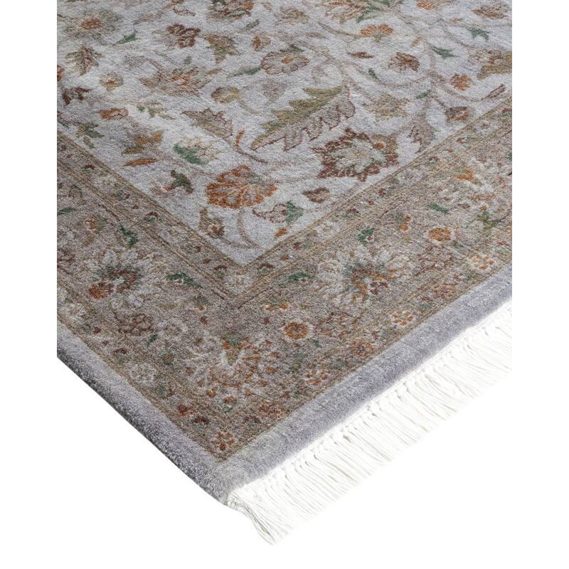 Overton Hand Knotted Wool Vintage Inspired Modern Contemporary Overdyed Gray Area Rug - 3' 2" x 5' 2"