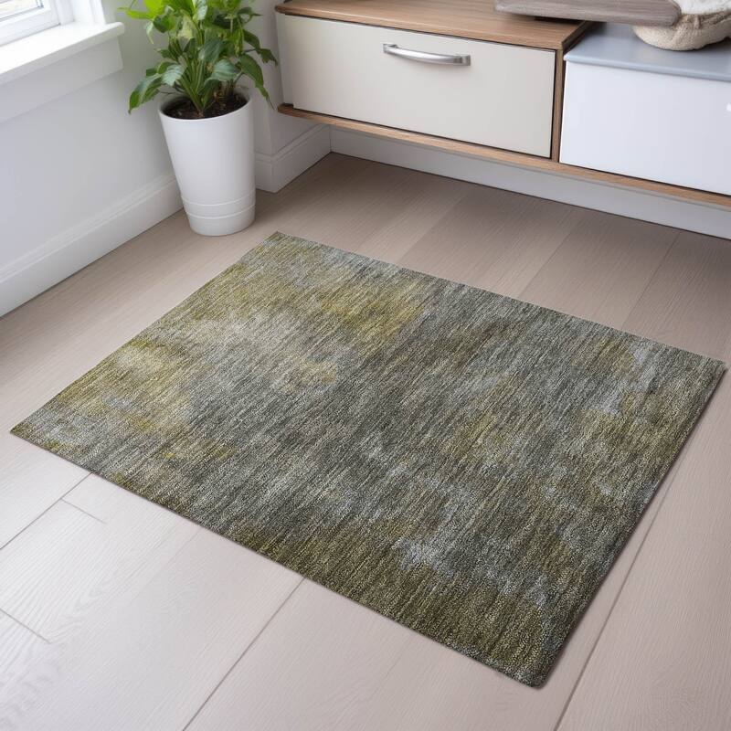 Premium Washable Super Soft Casual Ombre Mayfield Rug - Pewter - 1'8" x 2'6"