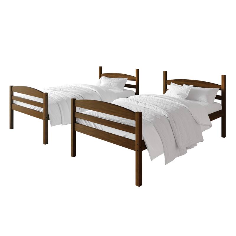 CraftPorch Contemporary Twin Over Twin Bunk Bed