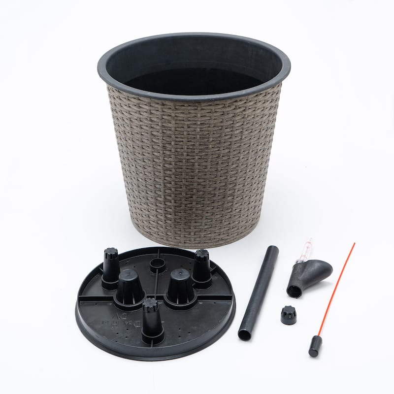 13 inch Wicker Self-watering Planter