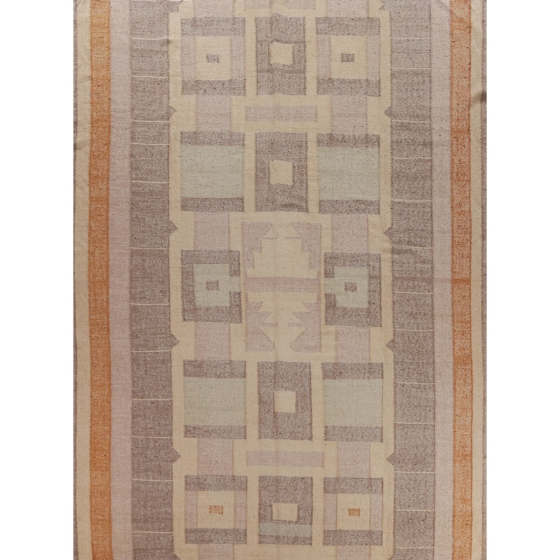 Hand Woven Oriental 100% Jute Carpet Southwestern Modern Multi-Colored Kilim Area Rug - 13' 1'' X 10' 8''