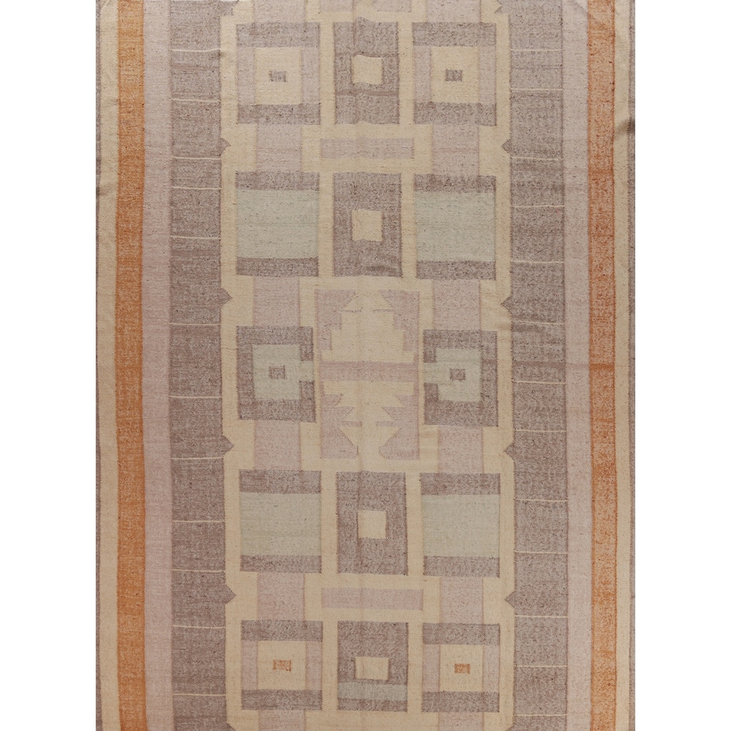 Hand Woven Oriental 100% Jute Carpet Southwestern Modern Multi-Colored Kilim Area Rug - 13' 1'' X 10' 8''