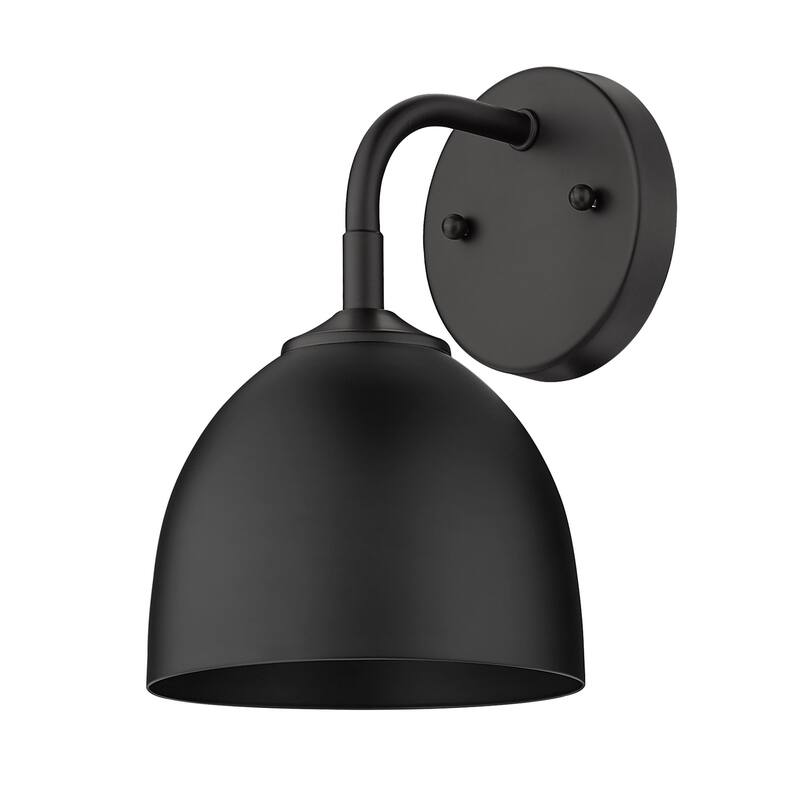 Golden Lighting Zoey 10" Tall Bathroom Sconce with Black Shade