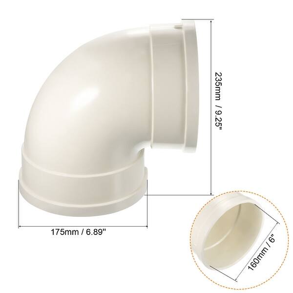 90 Degree Elbow Hose Connector for Drain Tubes, Drip Systems, White