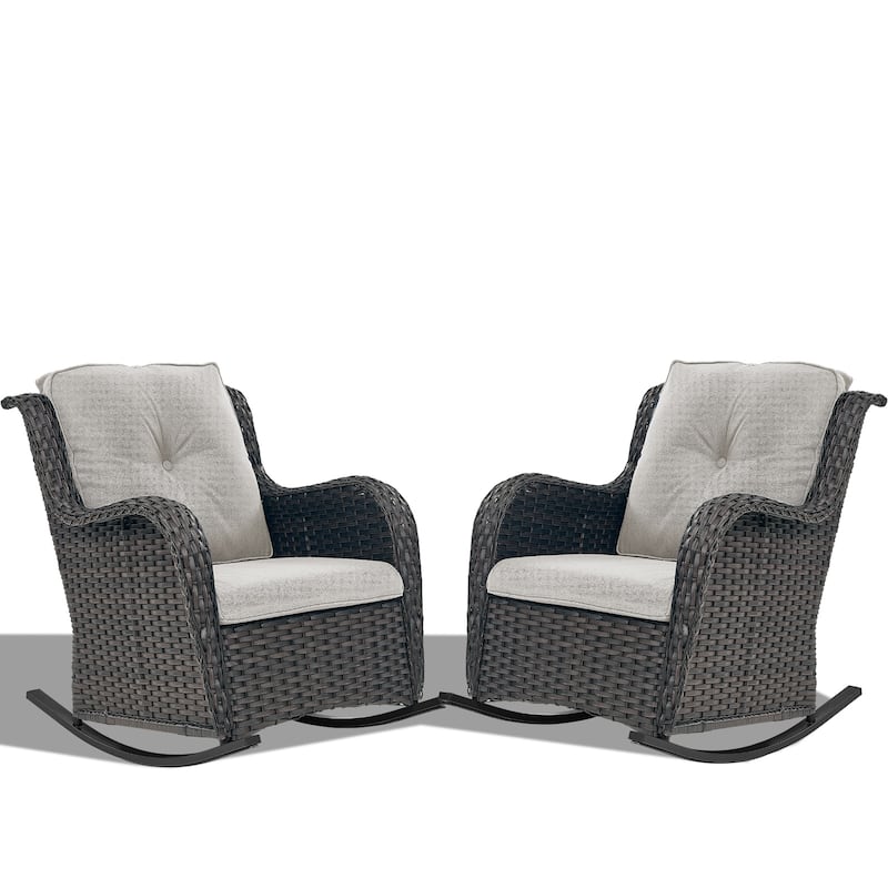 Pocassy Outdoor Rocking Chair Rocker Chairs Set