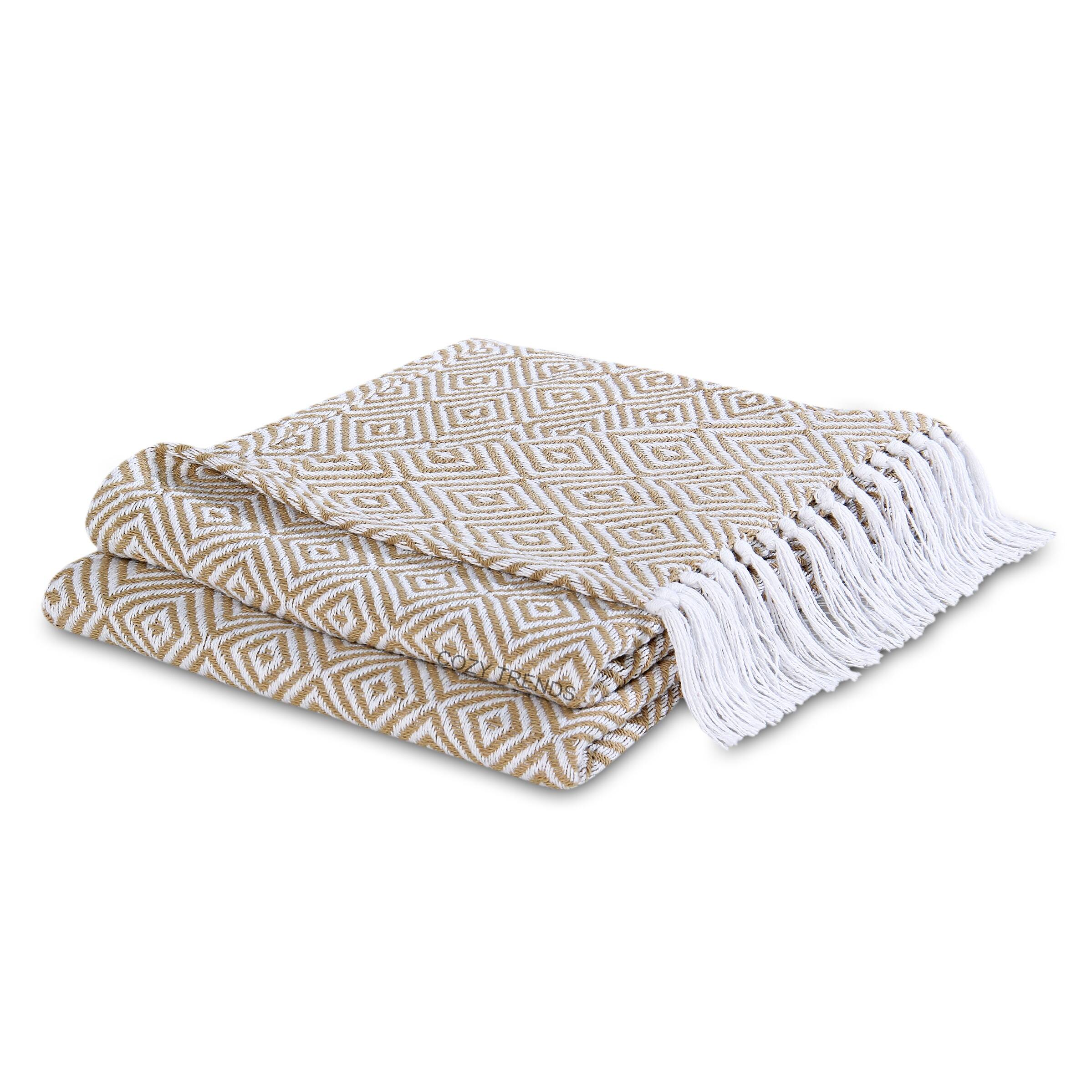 Luxurious 100-percent Cotton All Season Soft Throw Blanket-image