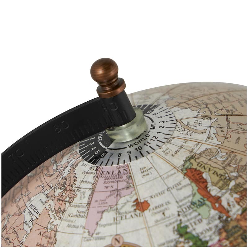 Brown Mango Wood Globe with Wood Base