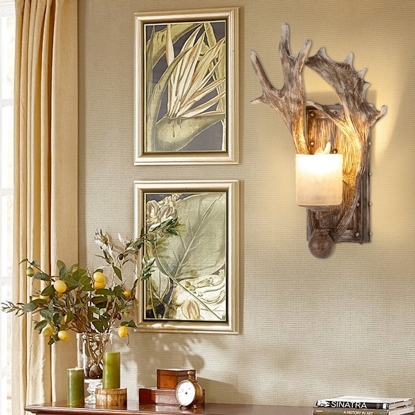 Antler wall light fixture on sale