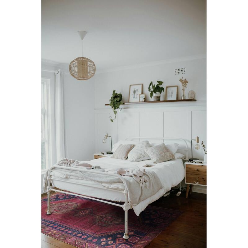 ECARPETGALLERY Hand-knotted Antalya Vintage Dark Pink Wool Rug - 5'4 x 9'2