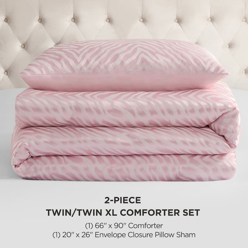 Juicy Couture Sparkle Zebra Jacquard Comforter Sets